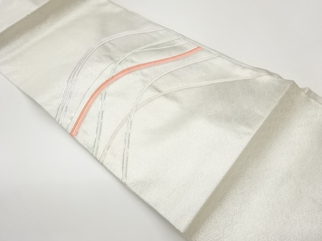 JAPANESE NAGOYA OBI / SAGANISHIKI / EMBROIDERY / WAVY STRIPE